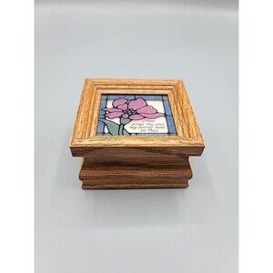 P Graham Floral Music Box How Great Thou Art  3 1/2 X 3 inches